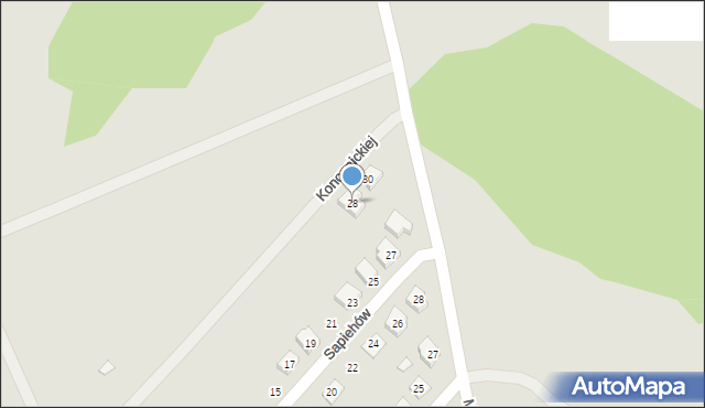 Zabłudów, Konopnickiej Marii, 28, mapa Zabłudów