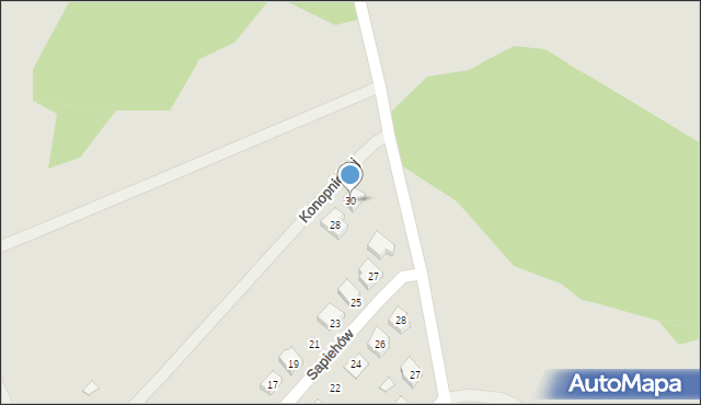 Zabłudów, Konopnickiej Marii, 30, mapa Zabłudów