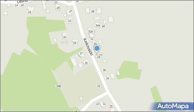 Żabno, Kościuszki Tadeusza, gen., 38, mapa Żabno