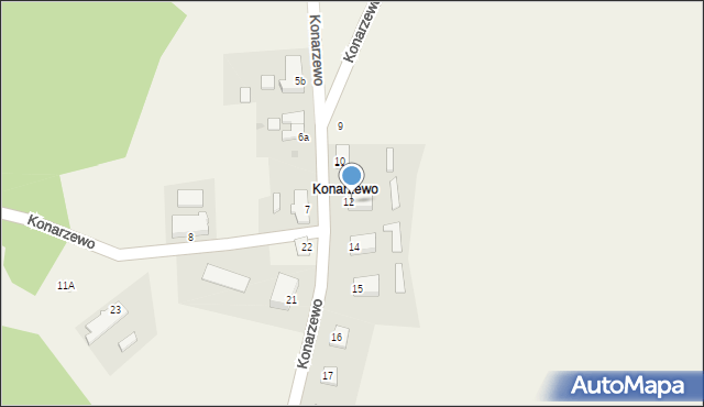Żabówko, Konarzewo, 13, mapa Żabówko