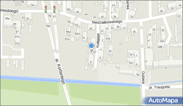 Zabrze, Kołłątaja Hugo, 3, mapa Zabrza