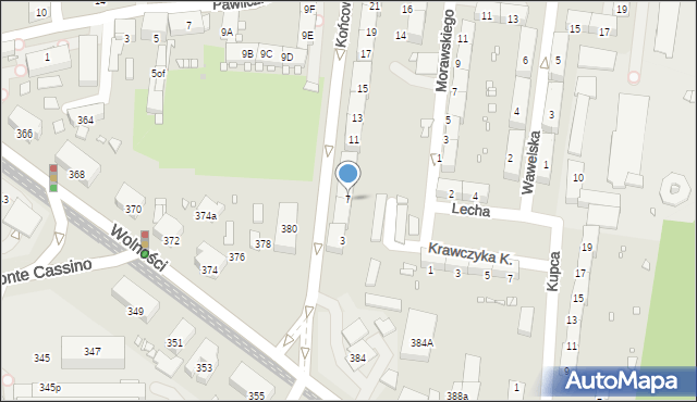 Zabrze, Końcowa, 7, mapa Zabrza