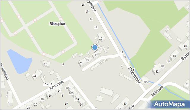 Zabrze, Kossaka Wojciecha, 3, mapa Zabrza