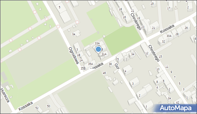 Zabrze, Kossaka Wojciecha, 31B, mapa Zabrza