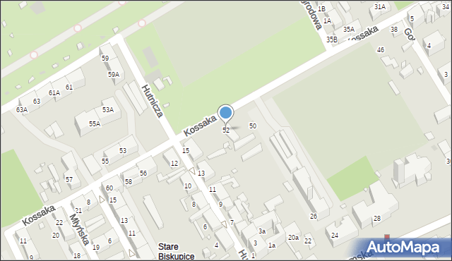 Zabrze, Kossaka Wojciecha, 52, mapa Zabrza