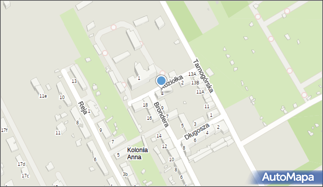 Zabrze, Koziołka Karola, ks., 4, mapa Zabrza