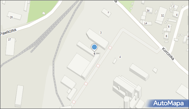 Zabrze, Korczoka Antoniego, ks. dr., 5, mapa Zabrza