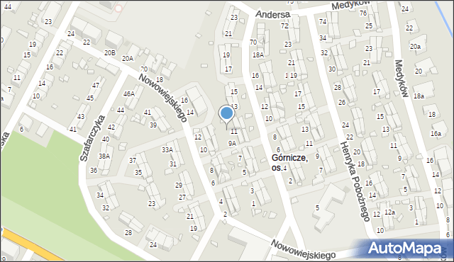 Zabrze, Komuny Paryskiej, 11A, mapa Zabrza