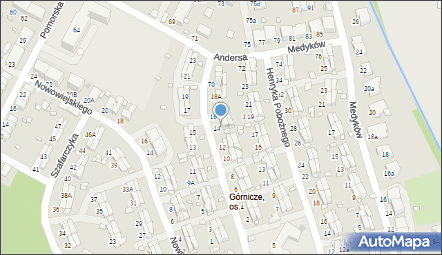 Zabrze, Komuny Paryskiej, 14A, mapa Zabrza