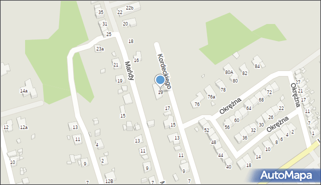 Zabrze, Kordeckiego Augustyna, przeora, 19, mapa Zabrza