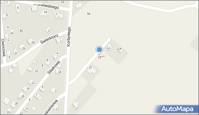 Zabrzeg, Korfantego Wojciecha, 13, mapa Zabrzeg