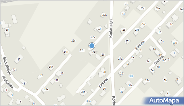 Zabrzeg, Korfantego Wojciecha, 24A, mapa Zabrzeg
