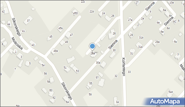 Zabrzeg, Korfantego Wojciecha, 28a, mapa Zabrzeg