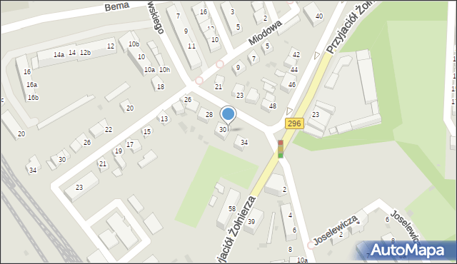 Żagań, Kochanowskiego Jana, 32, mapa Żagań