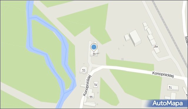 Żagań, Konopnickiej Marii, 20, mapa Żagań