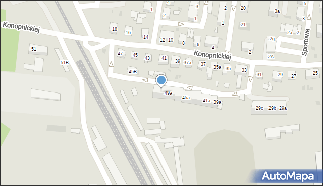 Żagań, Konopnickiej Marii, 51a, mapa Żagań