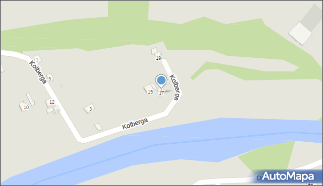 Zagórz, Kolberga, 17, mapa Zagórz