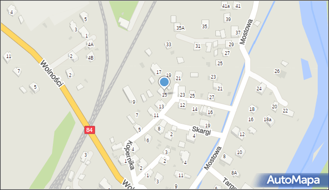 Zagórz, Kopernika Mikołaja, 15, mapa Zagórz