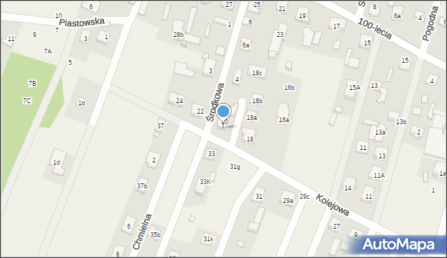 Zagościniec, Kolejowa, 20A, mapa Zagościniec