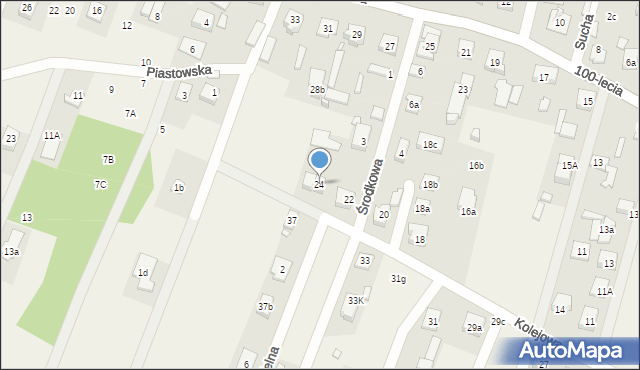 Zagościniec, Kolejowa, 24, mapa Zagościniec