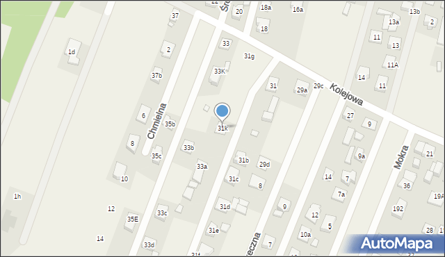 Zagościniec, Kolejowa, 31k, mapa Zagościniec