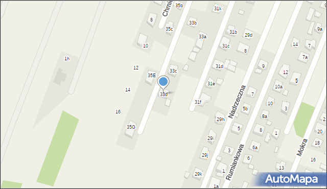 Zagościniec, Kolejowa, 33d, mapa Zagościniec