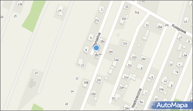 Zagościniec, Kolejowa, 35c, mapa Zagościniec