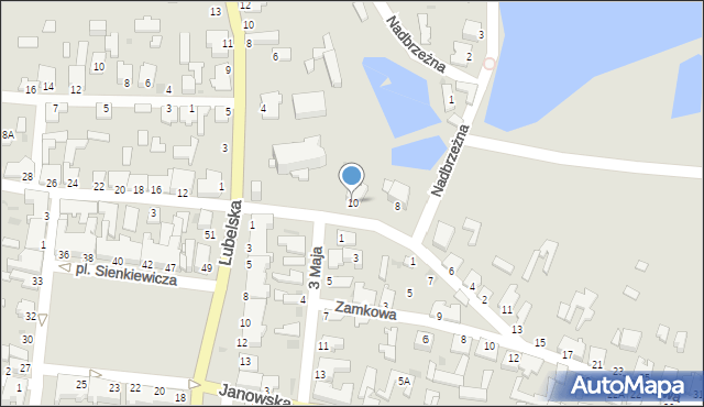 Zaklików, Kościelna, 10, mapa Zaklików