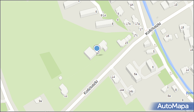 Zakopane, Kościuszki Tadeusza, gen., 13p, mapa Zakopanego
