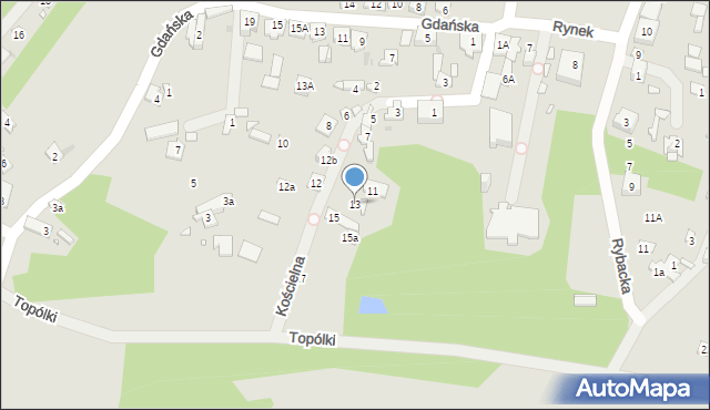 Zakroczym, Kościelna, 13, mapa Zakroczym