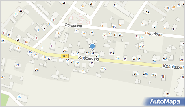 Zakrzówek, Kościuszki Tadeusza, gen., 39, mapa Zakrzówek