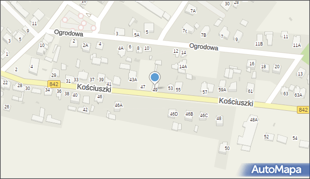 Zakrzówek, Kościuszki Tadeusza, gen., 49, mapa Zakrzówek