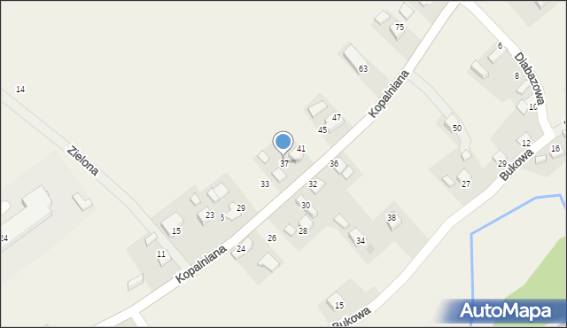 Zalas, Kopalniana, 37, mapa Zalas