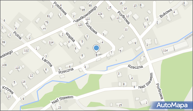 Zalas, Korkowa, 6, mapa Zalas