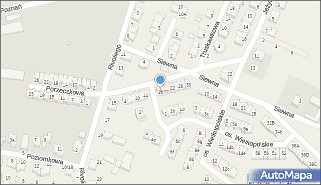 Zalasewo, Kostrzewskiego Józefa, prof., 16, mapa Zalasewo
