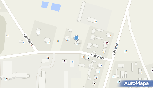 Zalesie, Kościelna, 4, mapa Zalesie