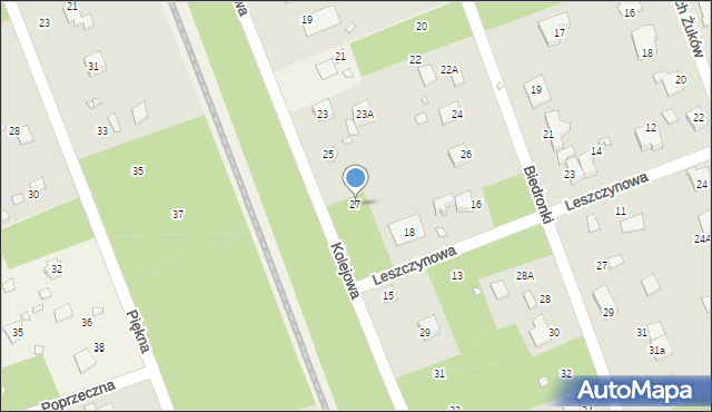 Zalesie Górne, Kolejowa, 27, mapa Zalesie Górne