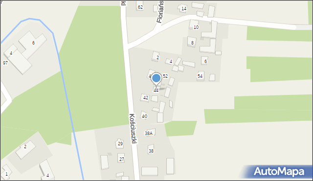 Zaleszany, Kościuszki Tadeusza, gen., 44, mapa Zaleszany