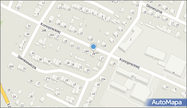 Zambrów, Konopnickiej Marii, 19, mapa Zambrów