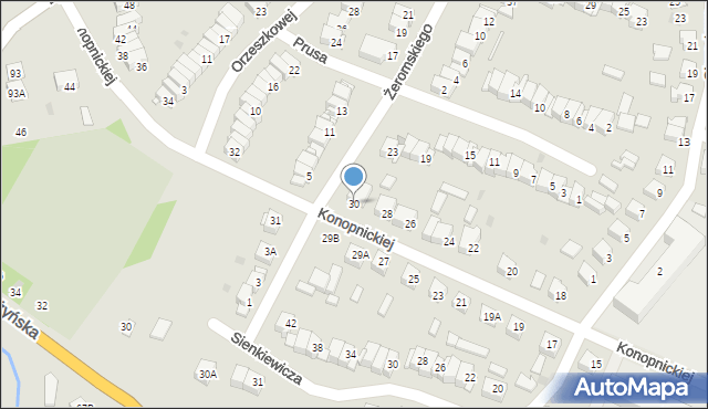 Zambrów, Konopnickiej Marii, 30, mapa Zambrów