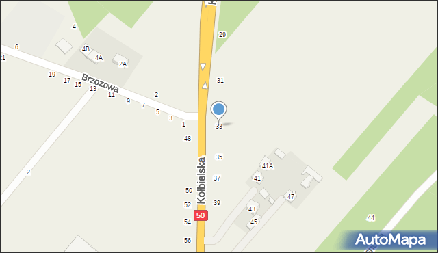 Zamienie, Kołbielska, 33, mapa Zamienie