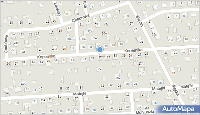 Zamość, Kopernika Mikołaja, 37, mapa Zamościa