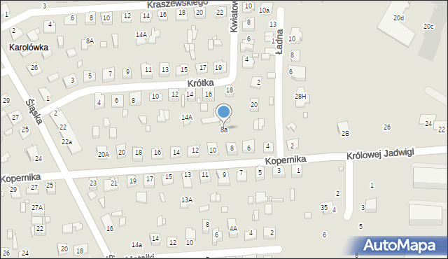 Zamość, Kopernika Mikołaja, 8a, mapa Zamościa