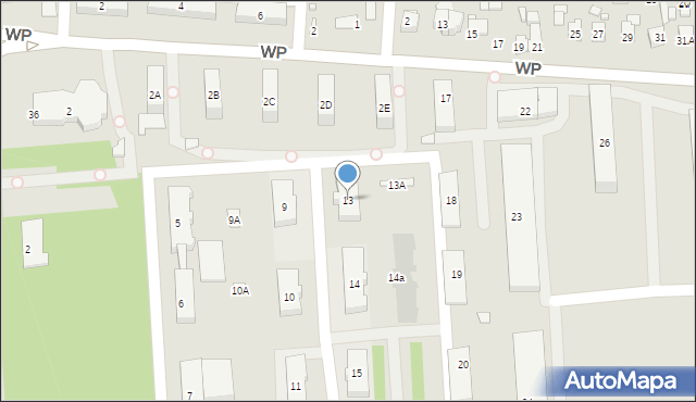 Zamość, Koszary, 13, mapa Zamościa