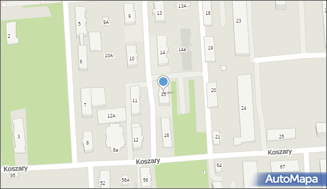 Zamość, Koszary, 15, mapa Zamościa