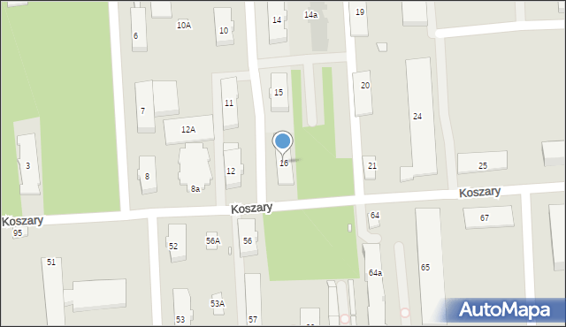 Zamość, Koszary, 16, mapa Zamościa