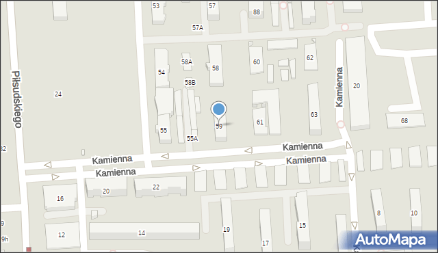 Zamość, Koszary, 59, mapa Zamościa