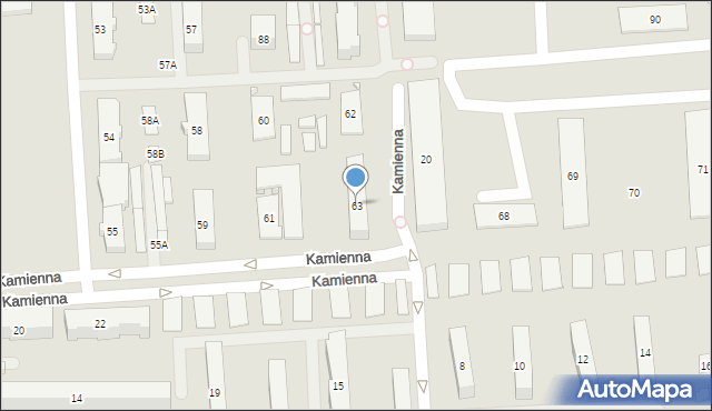 Zamość, Koszary, 63, mapa Zamościa