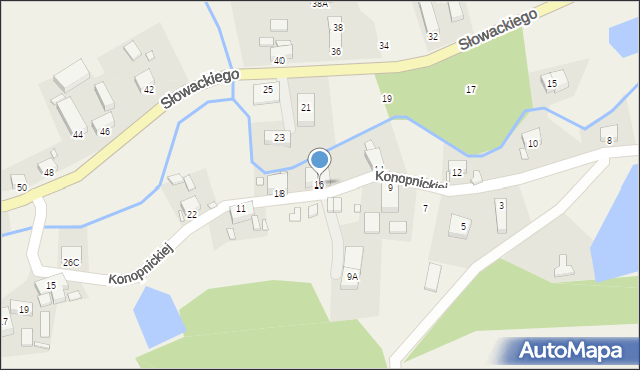 Zaręba, Konopnickiej Marii, 16, mapa Zaręba