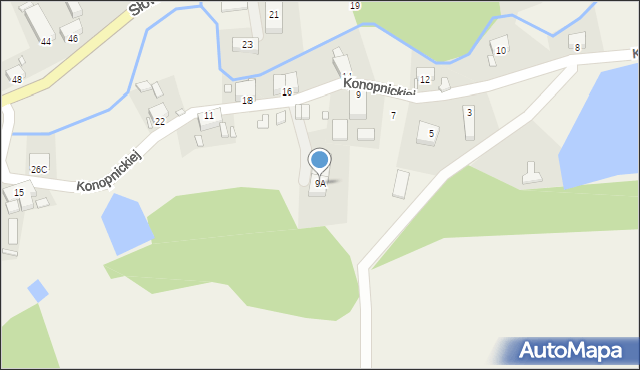 Zaręba, Konopnickiej Marii, 9A, mapa Zaręba